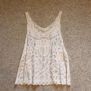 Off-White Lace Top